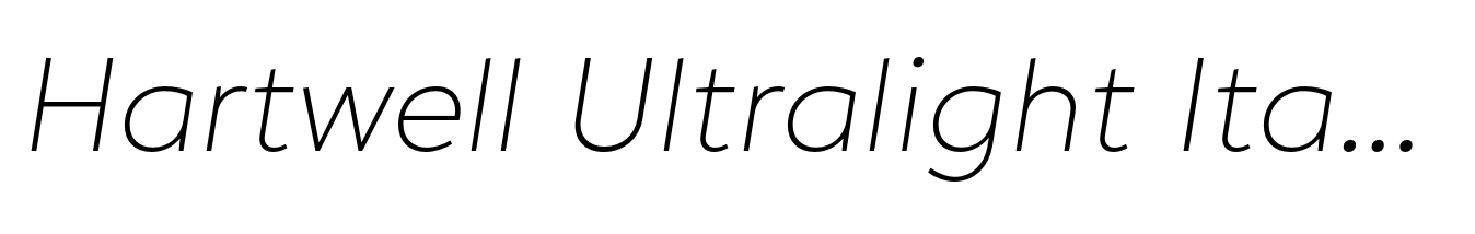 Hartwell Ultralight Italic